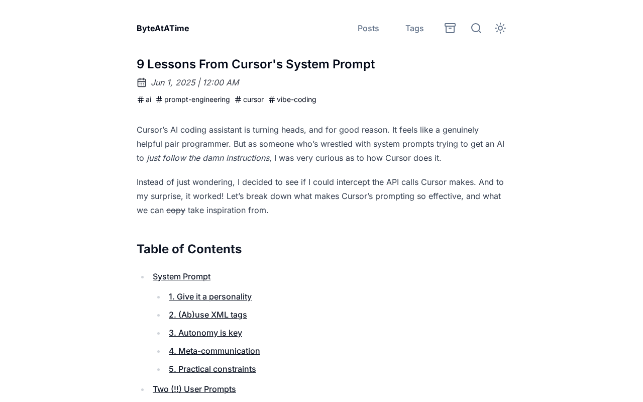 Screenshot of 9 Lessons From Cursor's System Prompt