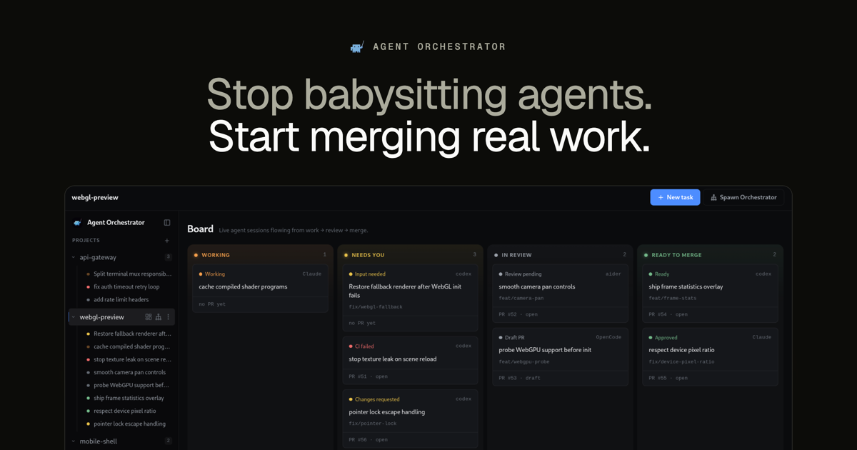 Screenshot of Agent Orchestrator