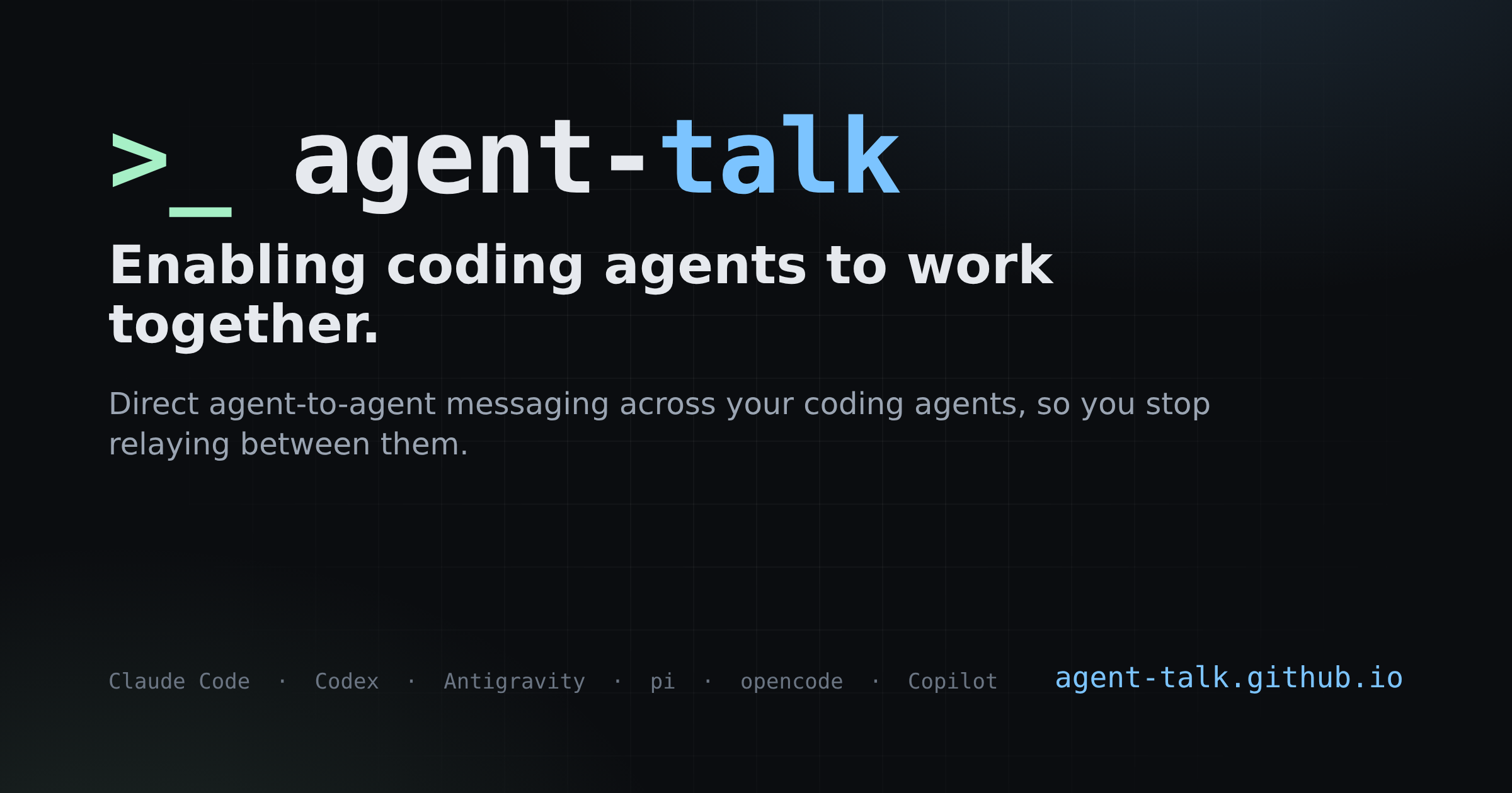 Screenshot of agent-talk