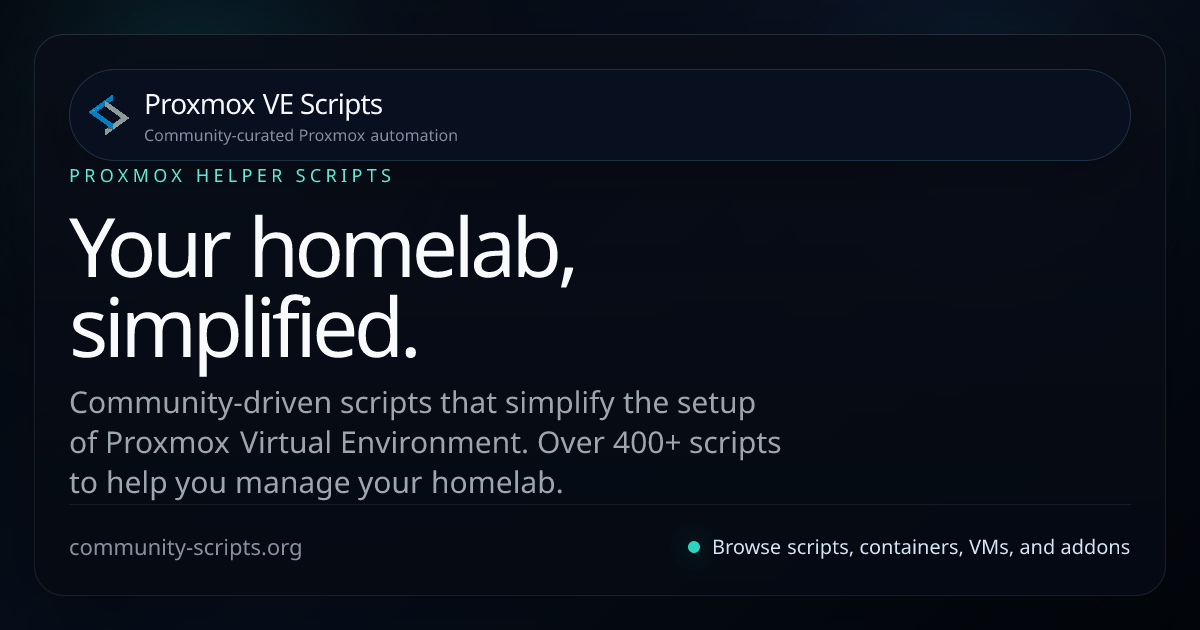 Screenshot of All scripts | Proxmox VE Helper Scripts