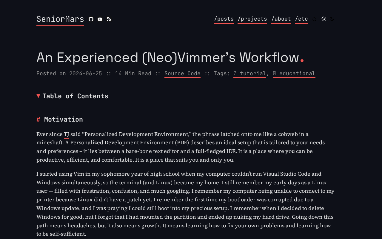Screenshot of An Experienced (Neo)Vimmer's Workflow