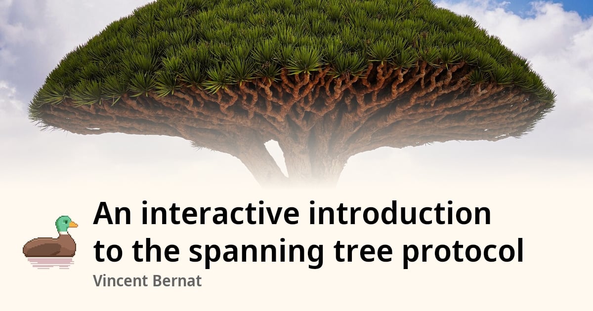 Screenshot of An interactive introduction to the spanning tree protocol