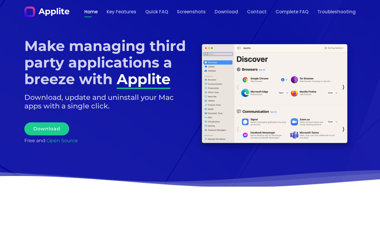 Screenshot of Applite