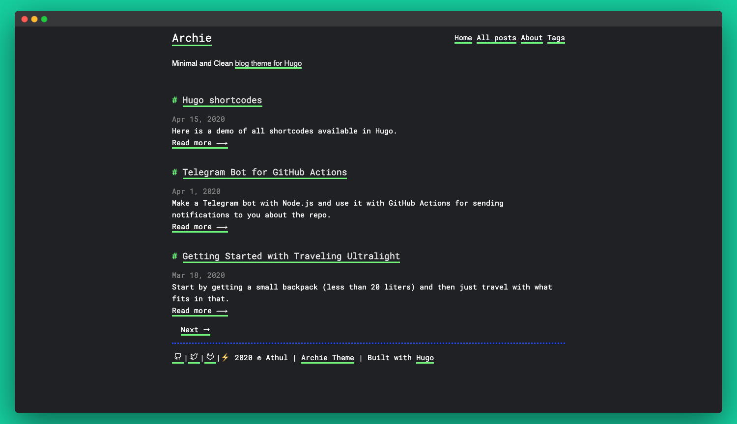 Screenshot of Archie