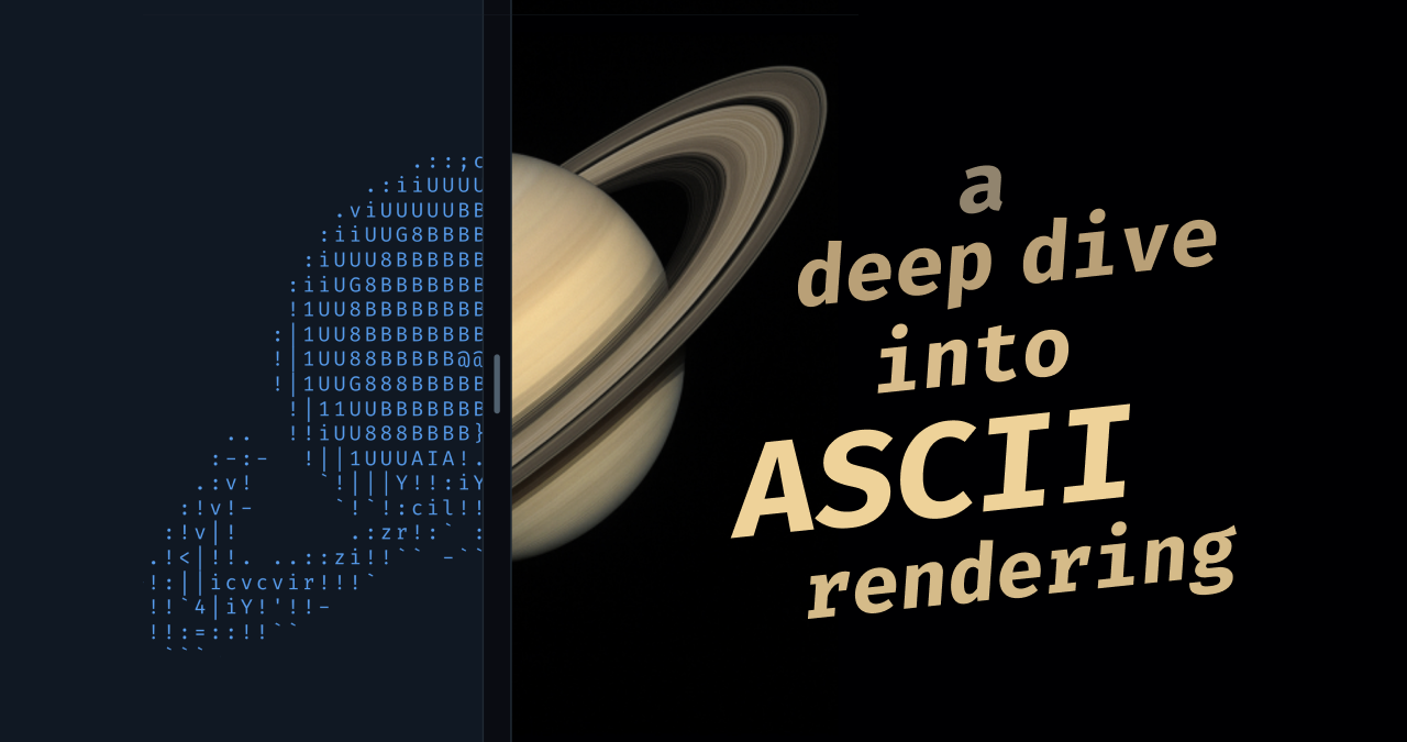 Screenshot of ASCII characters are not pixels: a deep dive into ASCII rendering