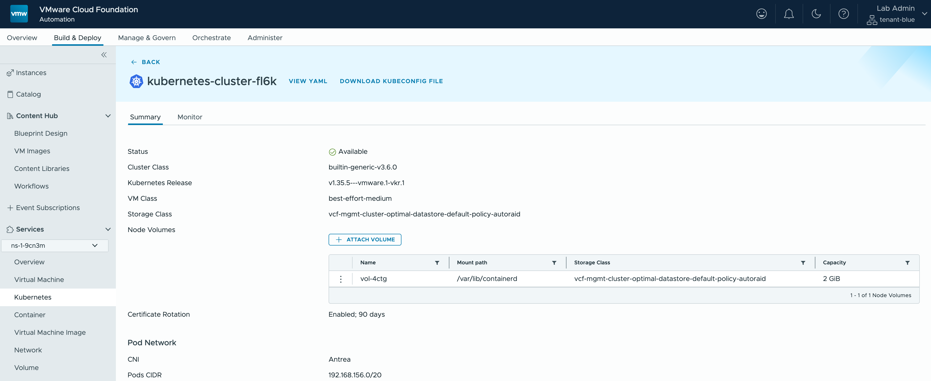 Screenshot of Backing Up and Restoring the vSphere Supervisor Control Plane in VCF 9.1