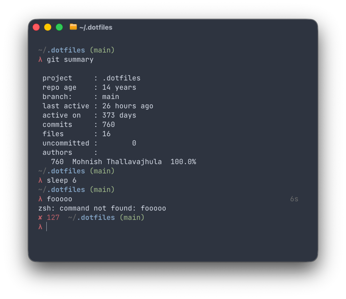 Screenshot of Bringing down my ZSH load times from ~3.1s to ~230ms
