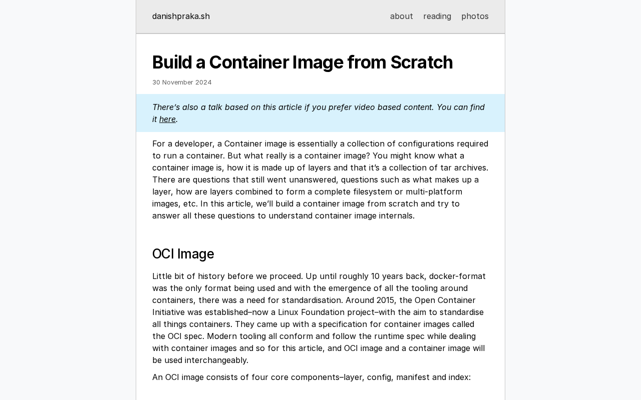 Screenshot of Build a Container Image from Scratch — Danish Prakash