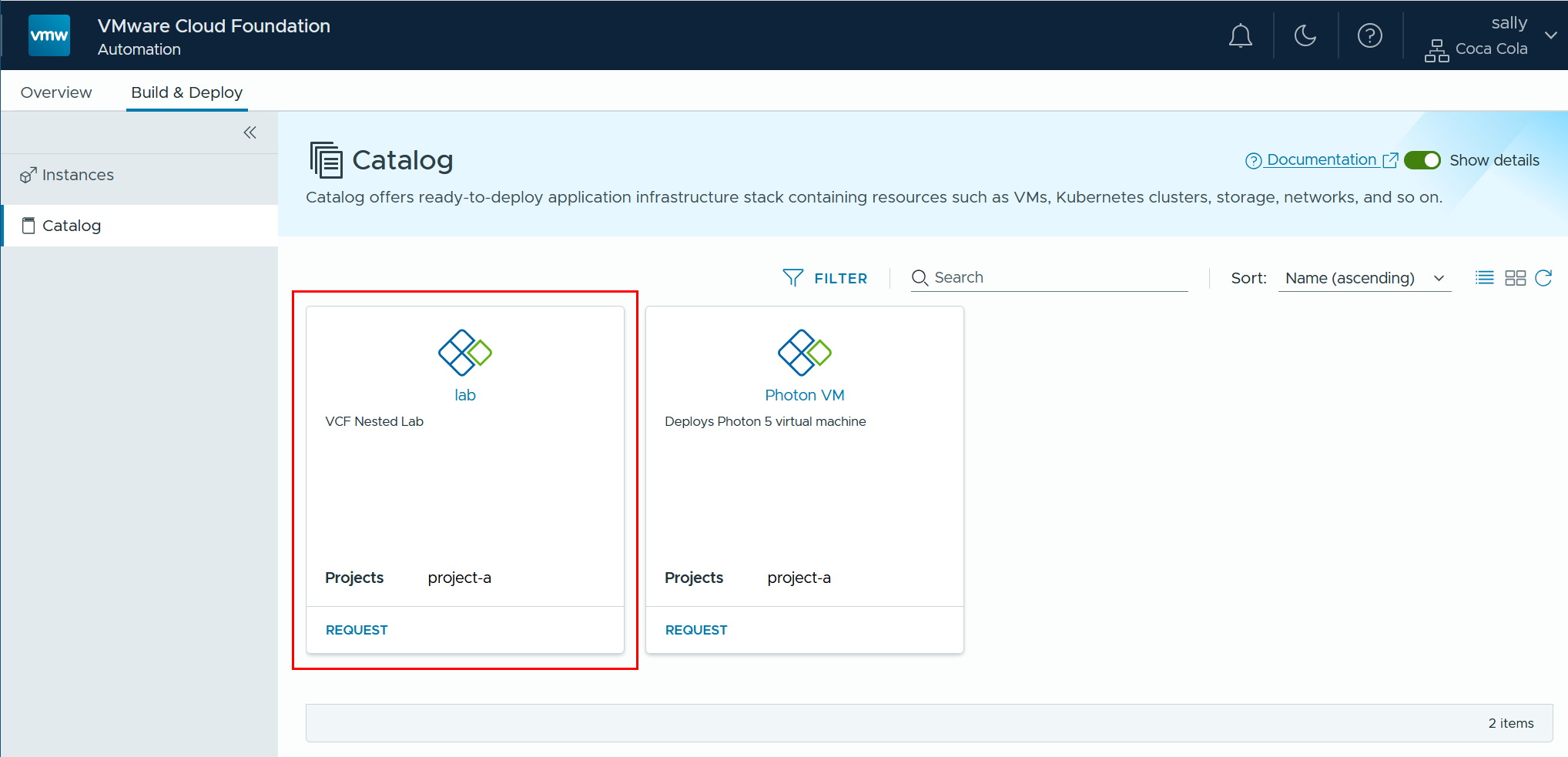 Screenshot of Building Nested Labs in VCF Automation 9.1