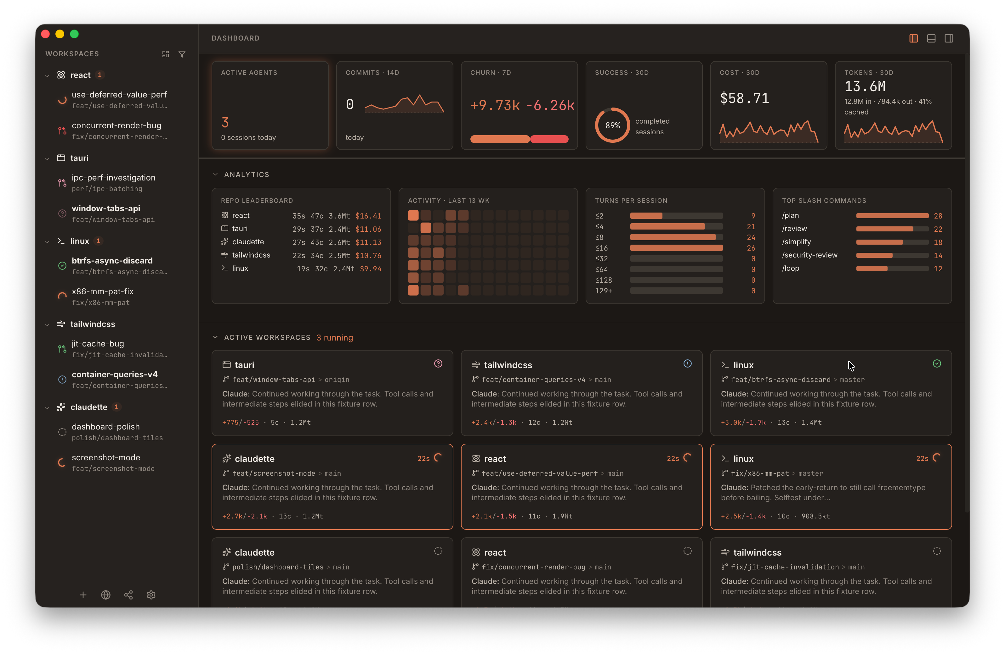 Screenshot of Claudette — The open-source desktop companion for Claude Code