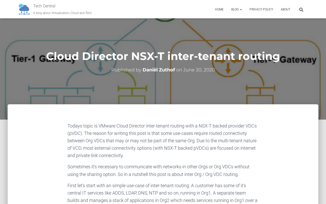 Screenshot of Cloud Director NSX-T inter-tenant routing – Tech Central