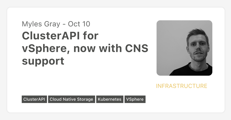 Screenshot of ClusterAPI for vSphere, now with CNS support