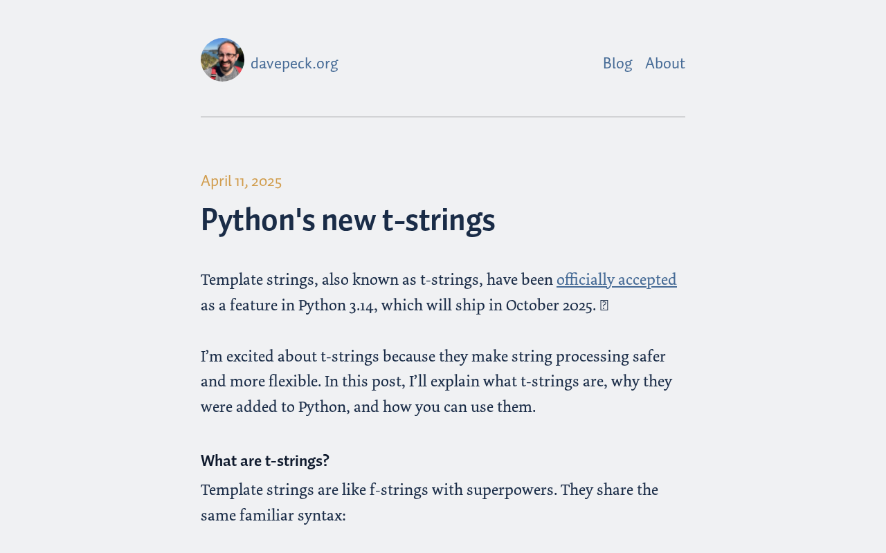 Screenshot of davepeck.org