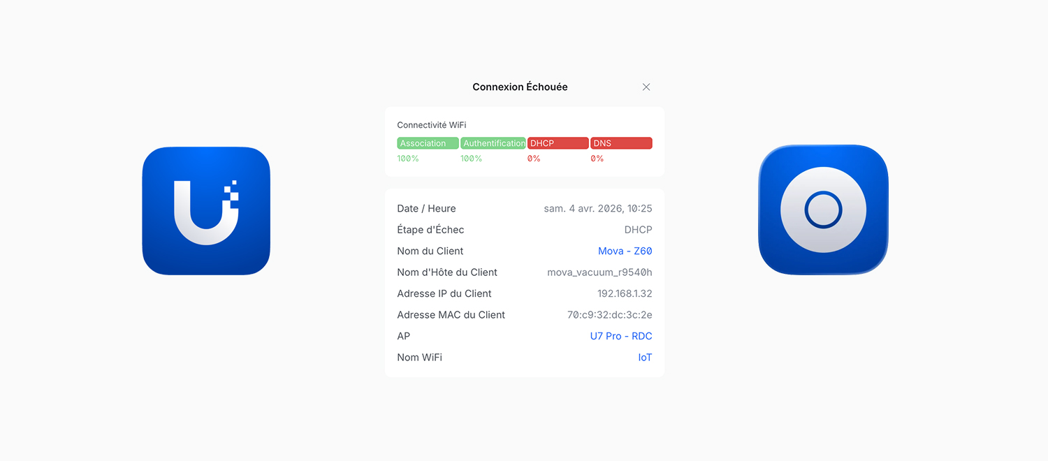 Screenshot of DHCP Timeout sur UniFi : comment j'ai trouvé le coupable avec Claude