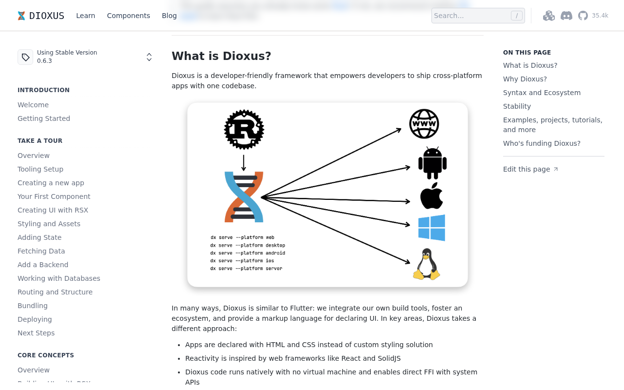 Screenshot of Dioxus | Fullstack crossplatform app framework for Rust