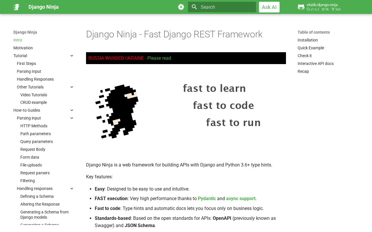 Screenshot of Django Ninja