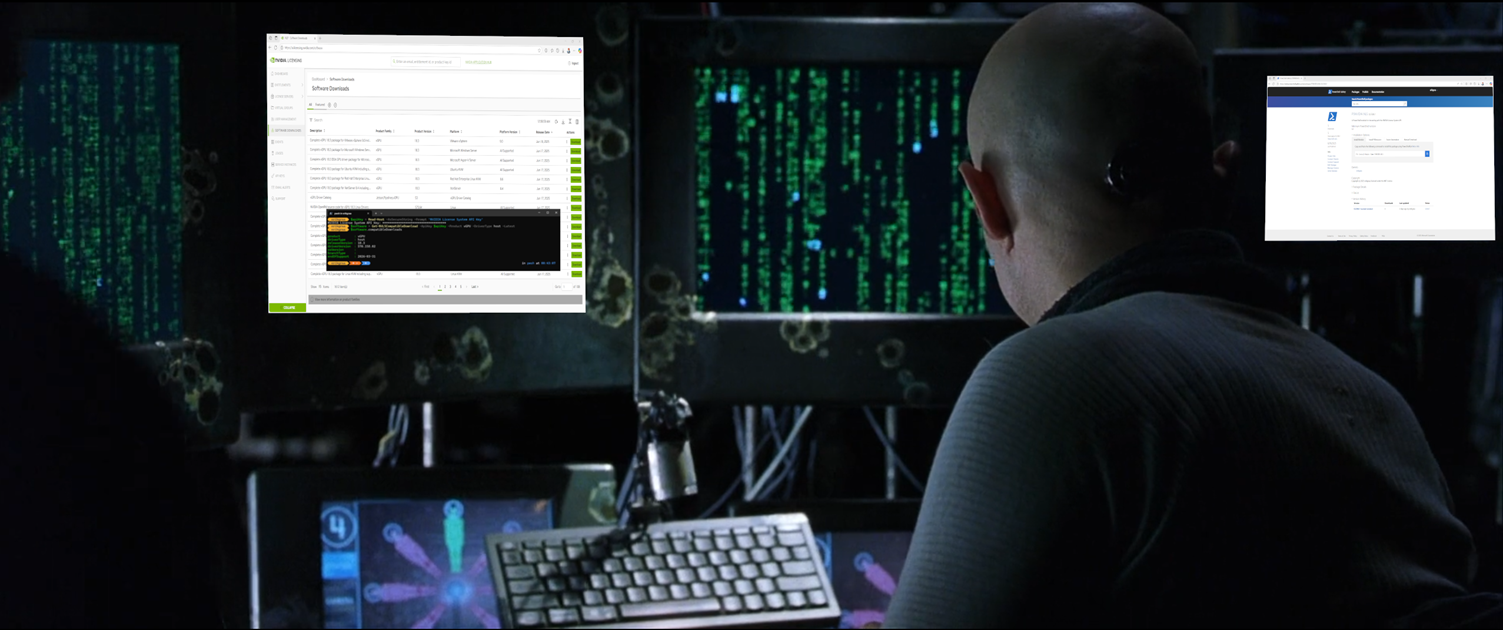 Screenshot of Downloading NVIDIA vGPU software with PowerShell
