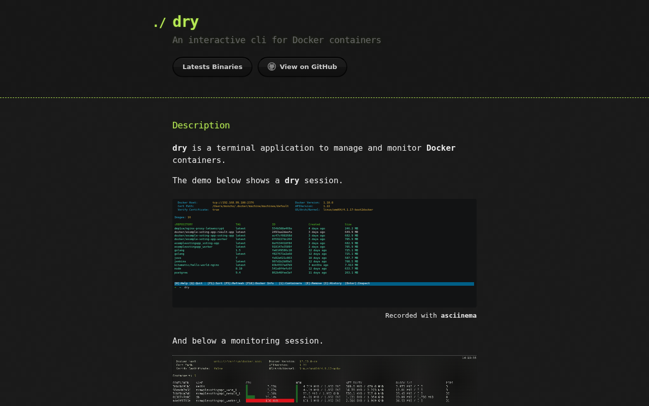 Screenshot of Dry by moncho