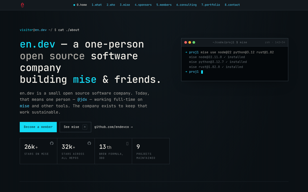 Screenshot of en.dev