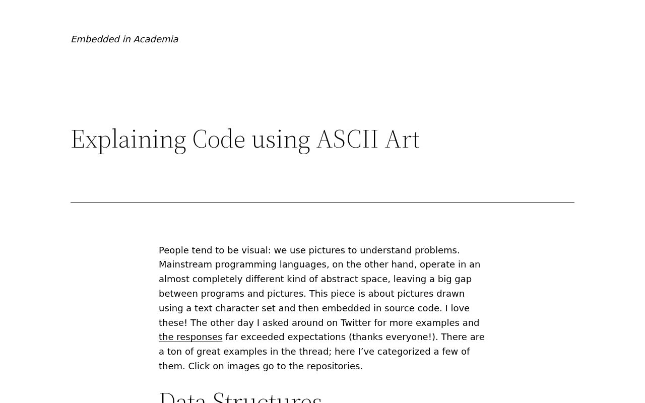 Screenshot of Explaining Code using ASCII Art – Embedded in Academia
