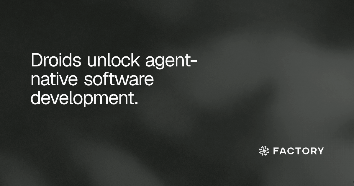 Screenshot of Factory | Agent-Native Software Development