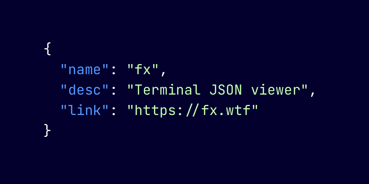 Screenshot of fx – a terminal JSON viewer & processor