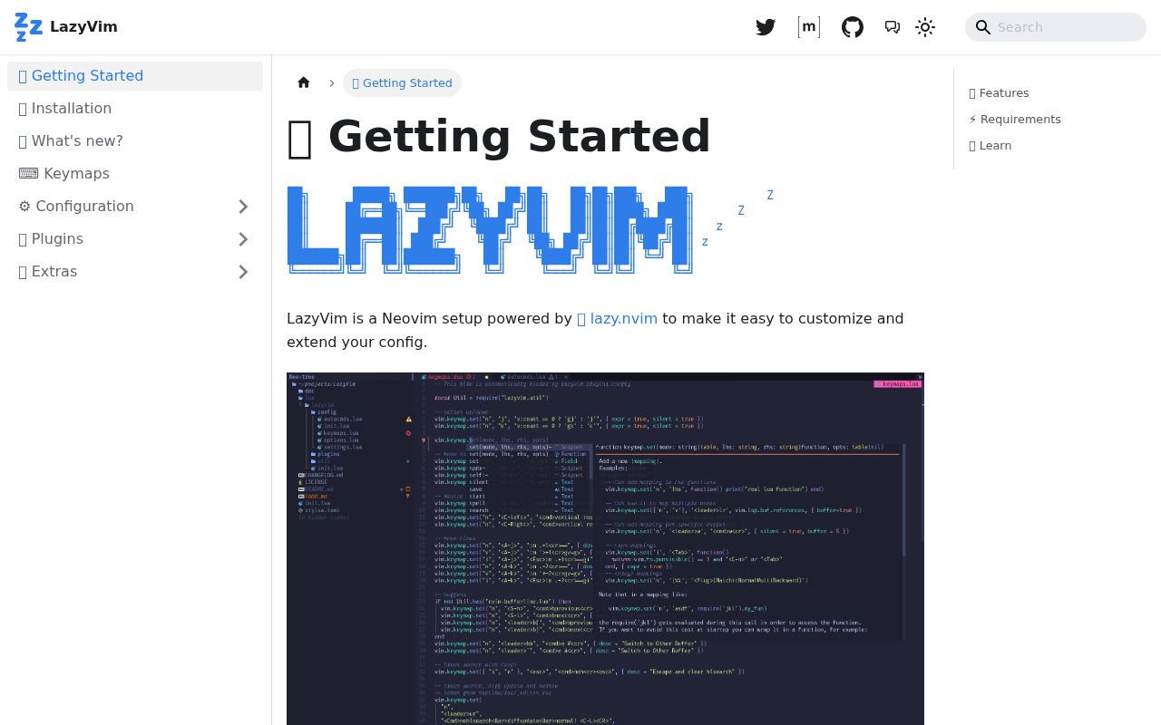 Screenshot of 🚀 Getting Started | LazyVim