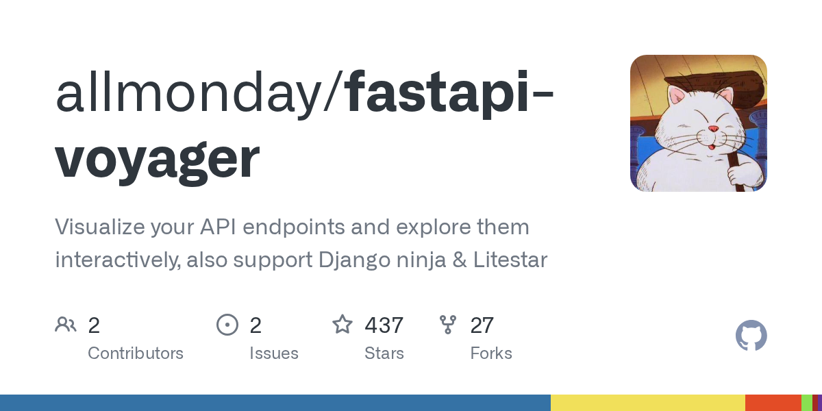Screenshot of GitHub - allmonday/fastapi-voyager: Visualize your API endpoints and explore them interactively, also support Django ninja & Litestar