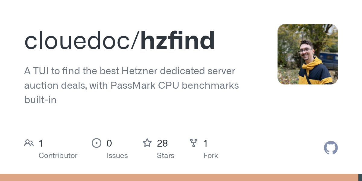 Screenshot of GitHub - clouedoc/hzfind: