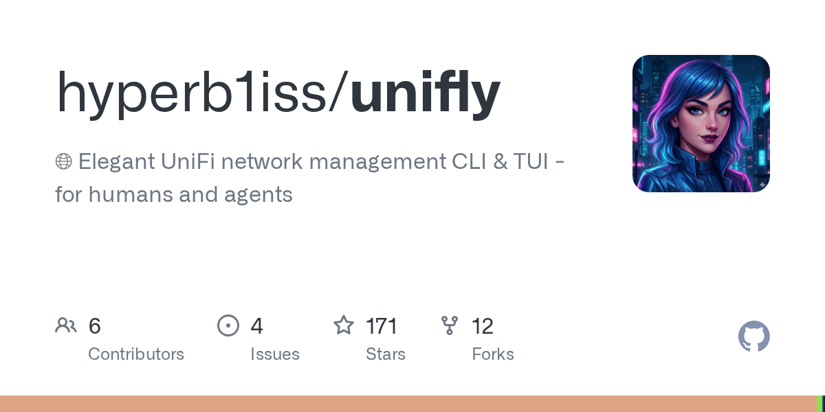 Screenshot of GitHub - hyperb1iss/unifly: