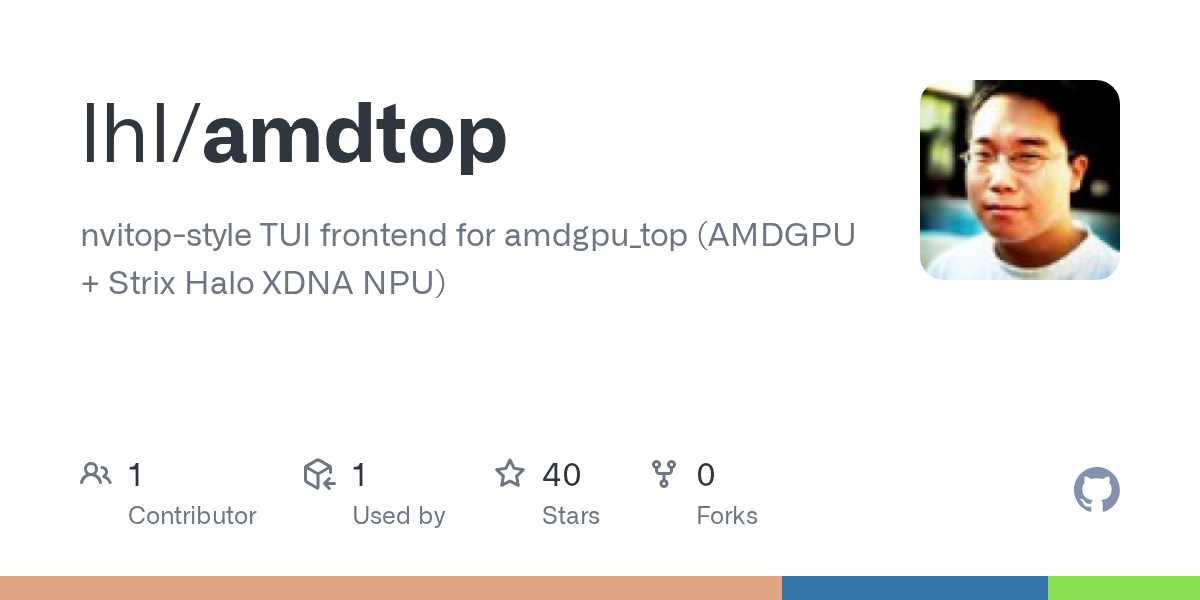 Screenshot of GitHub - lhl/amdtop