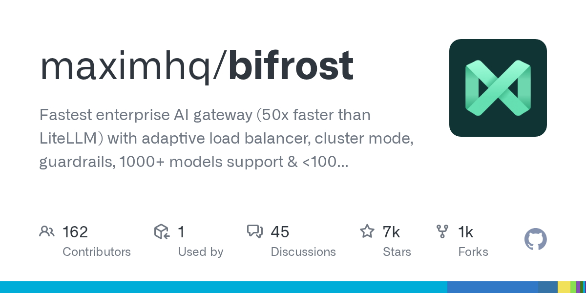 Screenshot of GitHub - maximhq/bifrost
