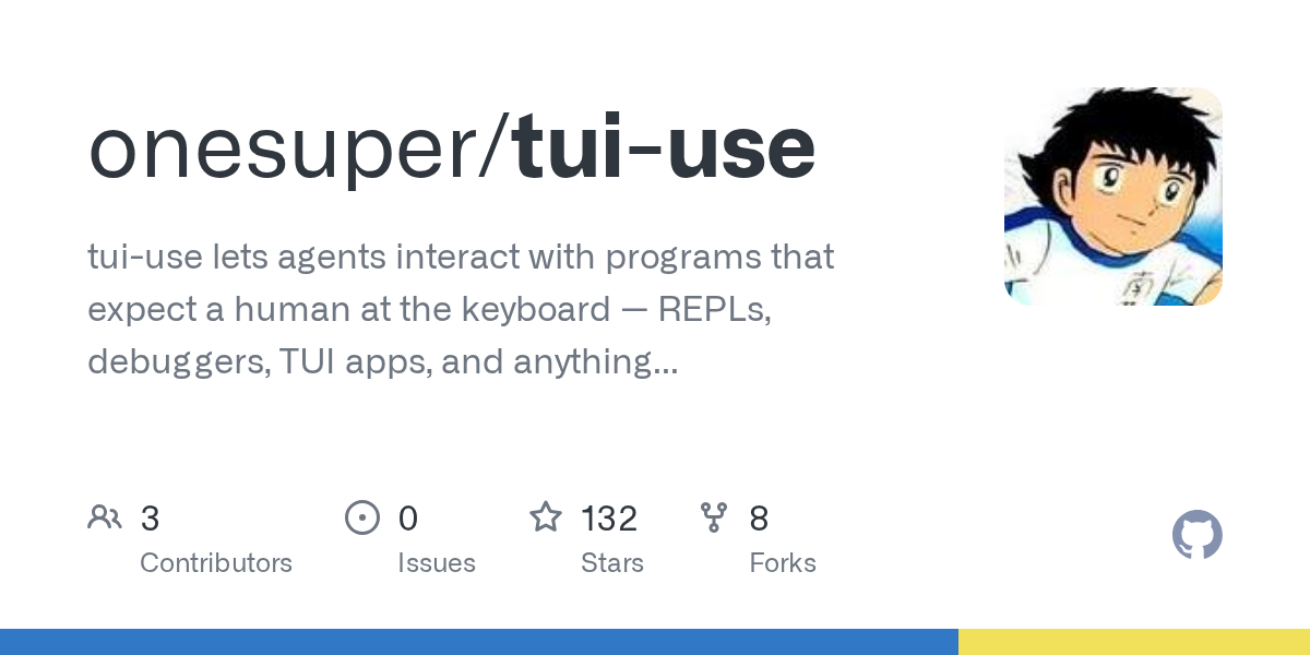 Screenshot of GitHub - onesuper/tui-use