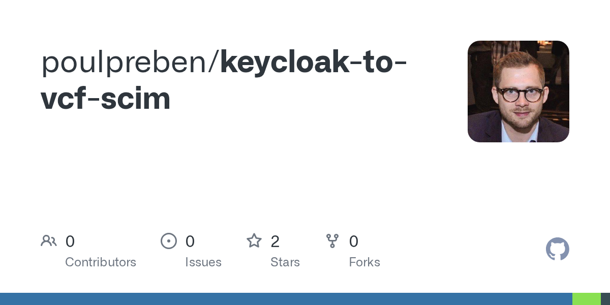 Screenshot of GitHub - poulpreben/keycloak-to-vcf-scim