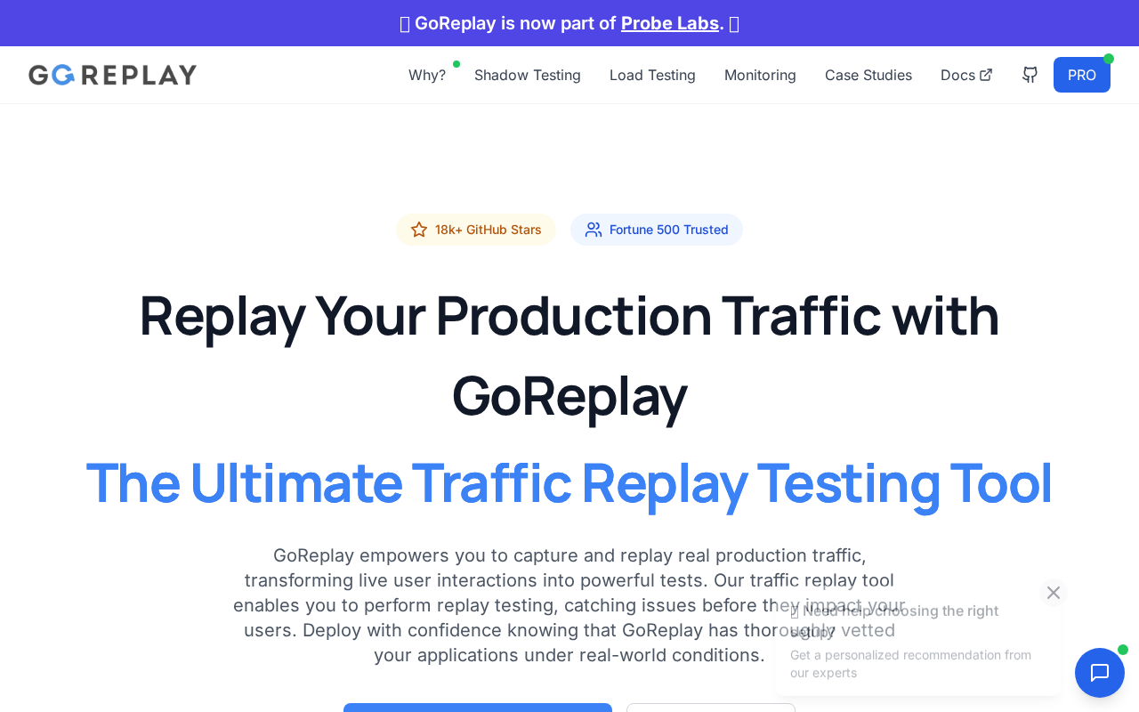 Screenshot of GoReplay - Open-Source Traffic Replay & Testing Tool