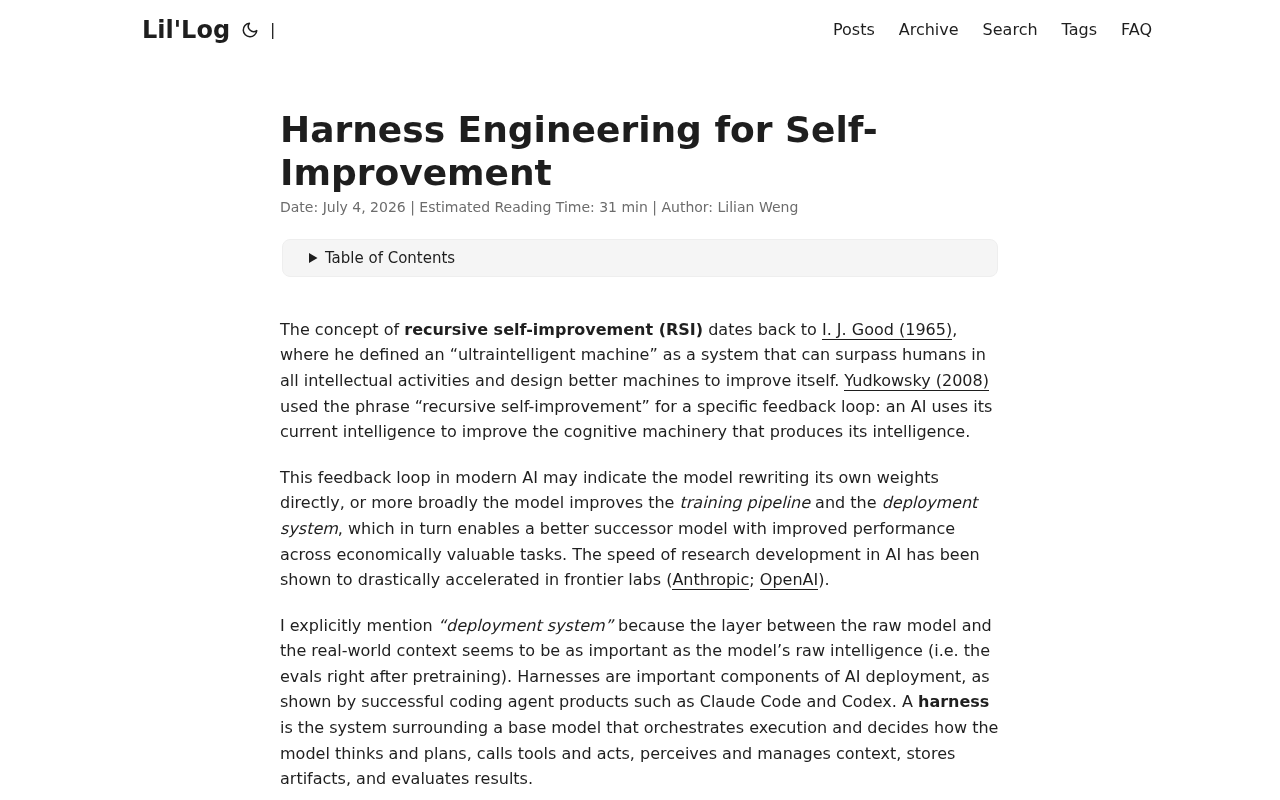 Screenshot of Harness Engineering for Self-Improvement