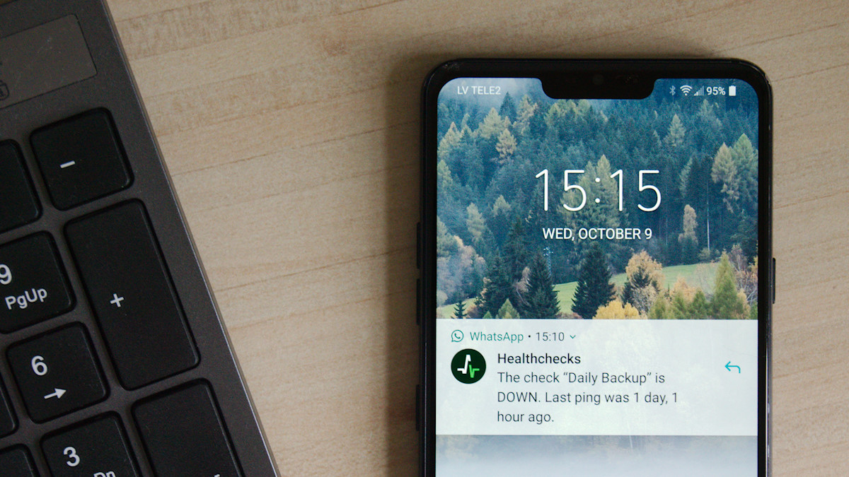 Screenshot of Healthchecks.io – Cron Job Monitoring