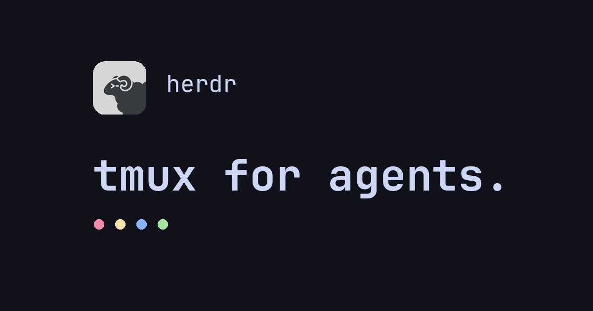 Screenshot of herdr — tmux for agents