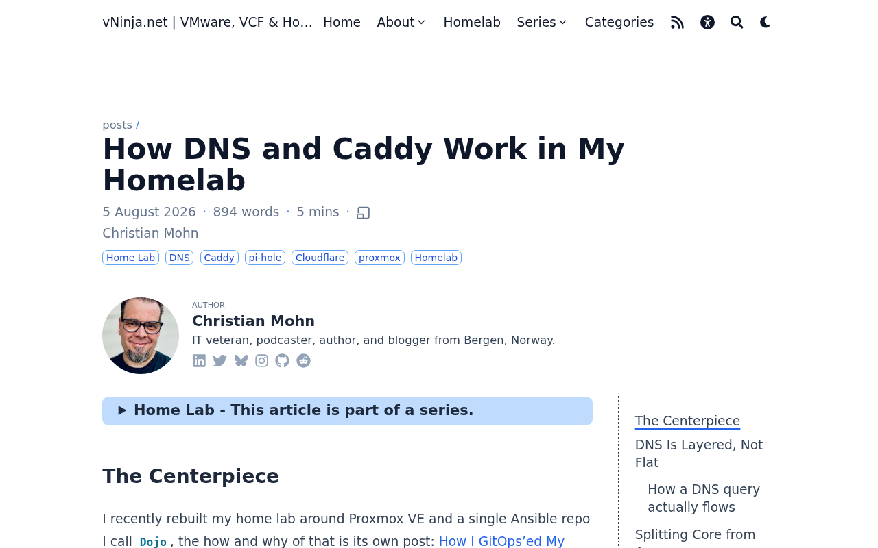 Screenshot of How DNS and Caddy Work in My Homelab