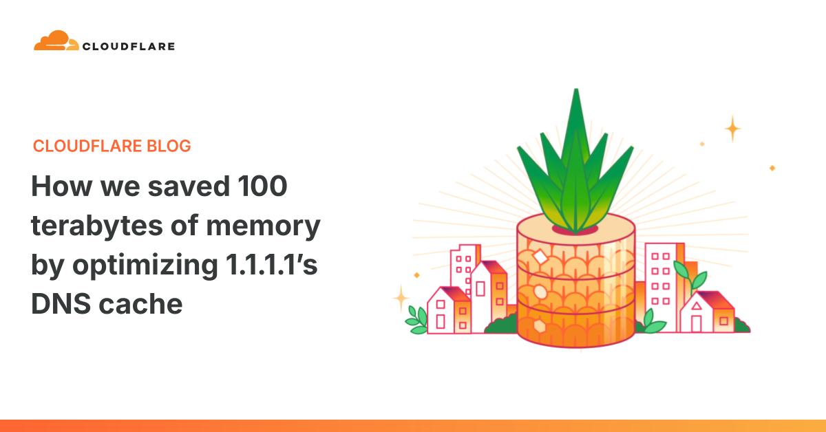 Screenshot of How we saved 100 terabytes of memory by optimizing 1.1.1.1’s DNS cache