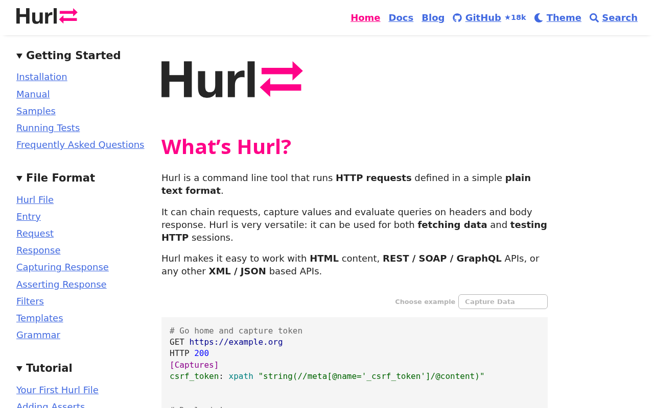 Screenshot of Hurl - Run and Test HTTP Requests