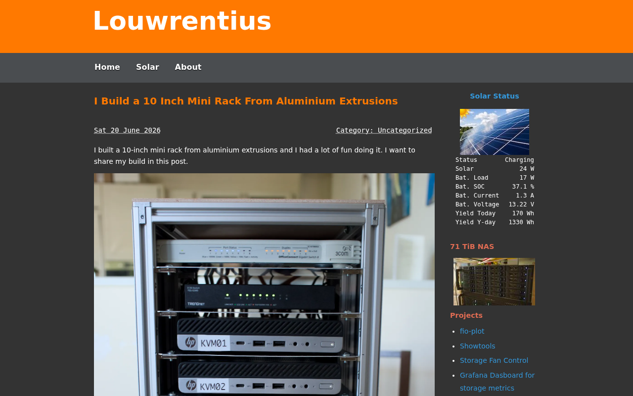 Screenshot of I build a 10 inch mini rack from aluminium extrusions