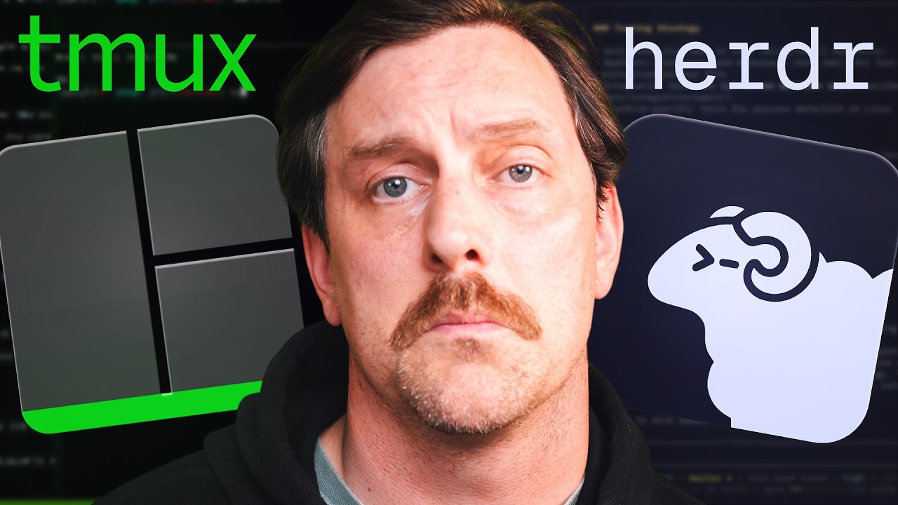 Screenshot of I'm ditching tmux for herdr!