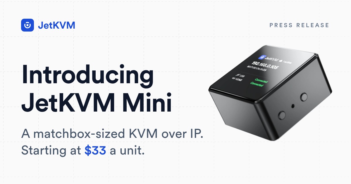 Screenshot of Introducing JetKVM Mini - JetKVM