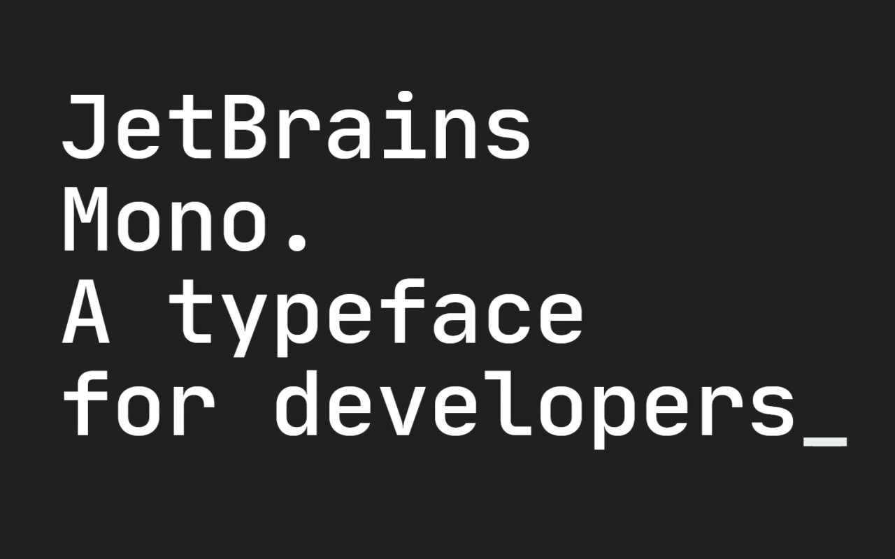 Screenshot of JetBrains Mono: A free and open source typeface for developers