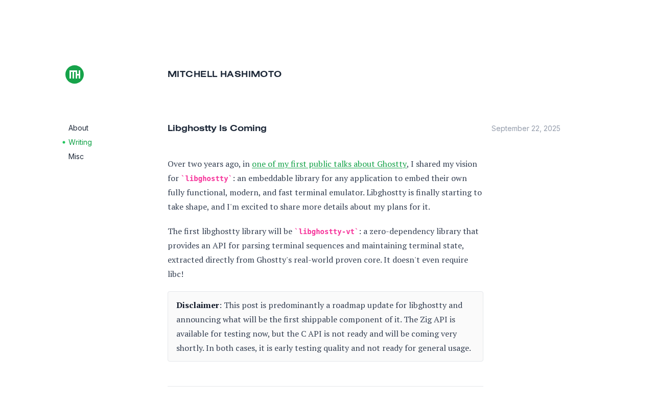 Screenshot of Libghostty Is Coming