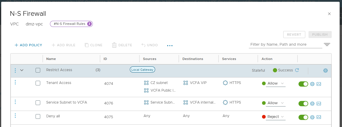 Screenshot of Load Balancing VCF Automation with Avi