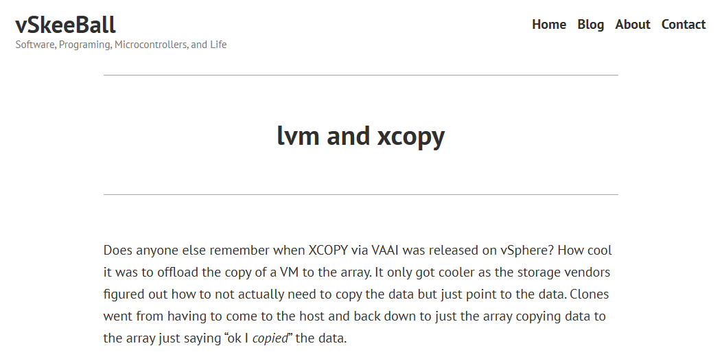 Screenshot of lvm and xcopy