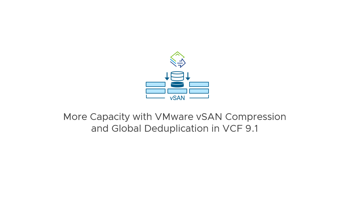 Screenshot of More Capacity with VMware vSAN Compression and Global Deduplication in VCF 9.1