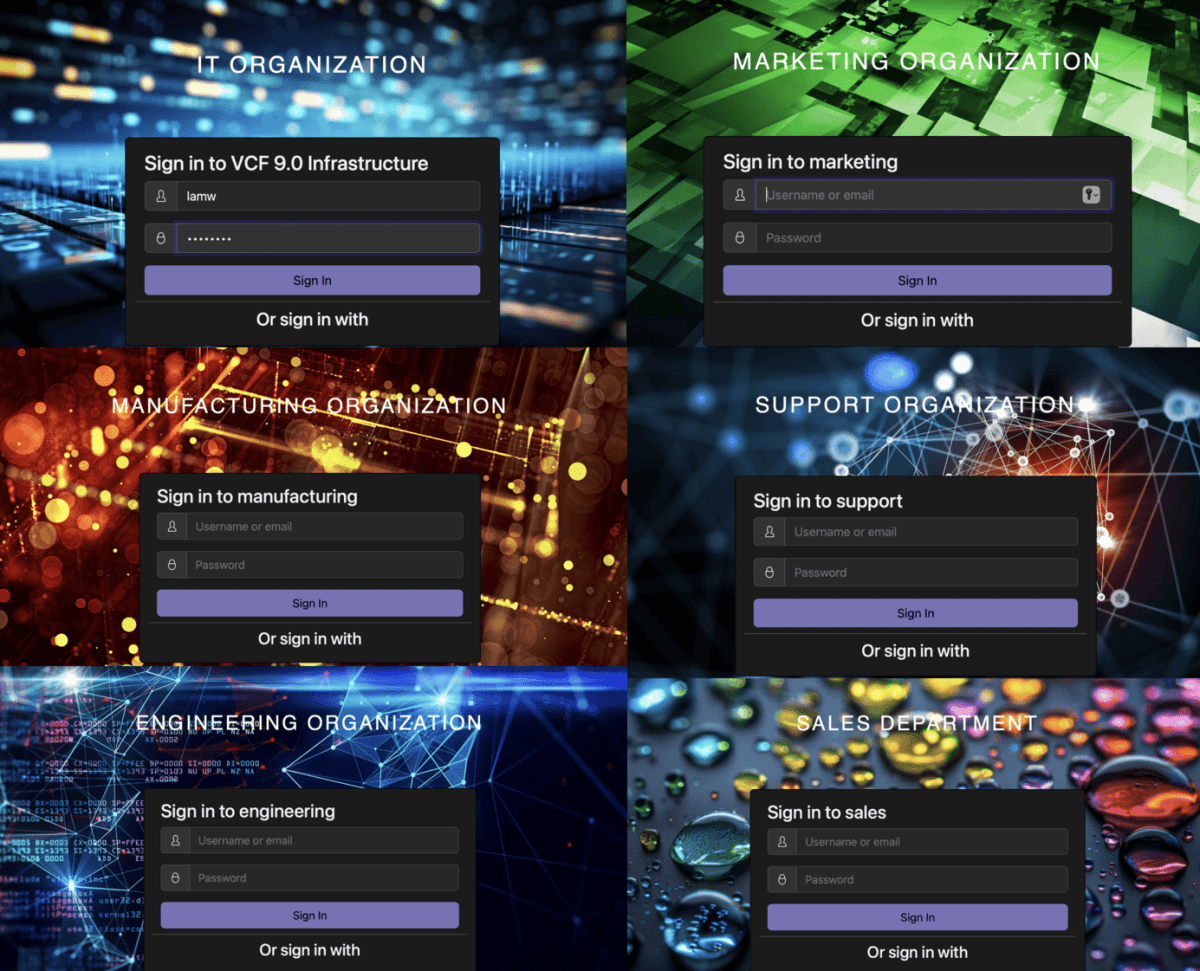 Screenshot of MS-A2 VCF 9.0 Lab: Configuring External IdP for Multiple VCF Automation Organizations